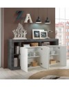 Madia 4 ante Mogol 184x42x93H colore bianco lucido ossido