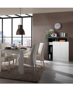 Credenza Mogol 108x42x127H Colore Bianco Lucido Ossido Prezzo