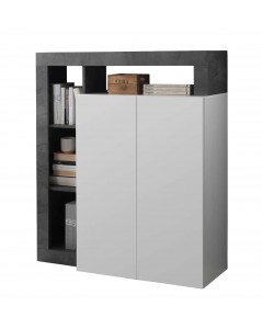 Credenza Mogol 108x42x127H Colore Bianco Lucido Ossido Prezzo