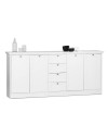 Credenza Landwood 52 colore bianco 4 ante e 4 cassetti