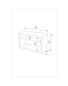 Libreria pensile composta da 3 quadri Monroe RF141104