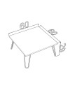 Tavolino da salotto quadrato Illia 60x60 MT190403 colore bianco