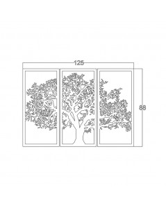 Cornice Decorativa Albero della Vita 125x88 cm MT1924011 Colore Nero Prezzo