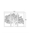 Cornice Decorativa Albero della Vita 125x88 cm MT1924011 Colore Nero