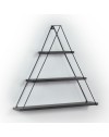 Mensola triangolare 3 ripiani Moset MT191005 colore nero