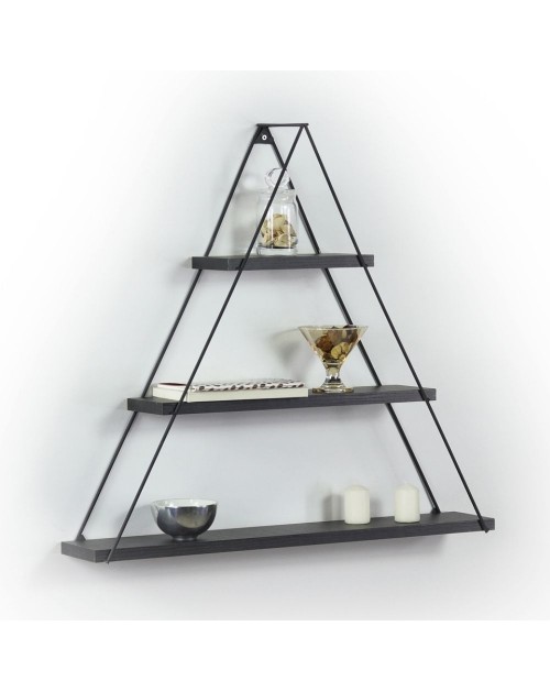Mensola triangolare 3 ripiani Moset MT191005 colore nero