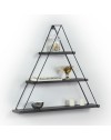 Mensola triangolare 3 ripiani Moset MT191005 colore nero