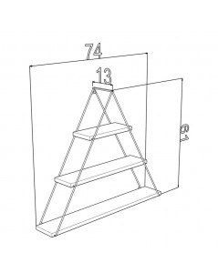Mensola Triangolare 3 Ripiani Moset MT1910051 Colore Rovere Prezzo