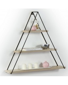 Mensola Triangolare 3 Ripiani Moset MT1910051 Colore Rovere Prezzo
