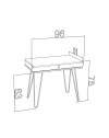 Scrivania Illia Piedi in Metallo Colore Bianco e Piano Colore Rovere 96x51x75 HMT190642