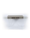 Scrivania Illia Piedi in Metallo Colore Bianco e Piano Colore Rovere 96x51x75 HMT190642