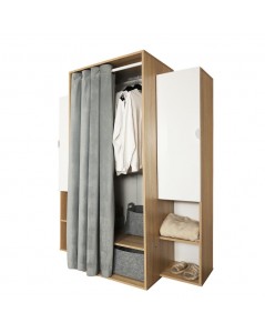 Guardaroba 150x56x184h Krell RF200101 Colore Rovere Bianco Prezzo
