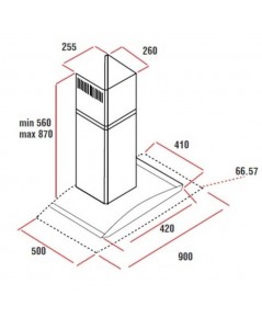 Cappa Inox da Parete 90 cm Cupolino in Vetro WETH 90 Samet Prezzo