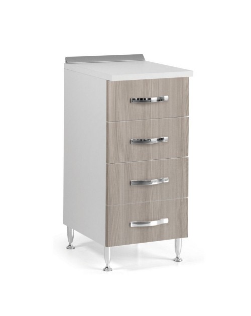 Cassettiera 4 cassetti 40x50x85H colore olmo