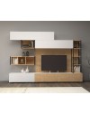 Parete attrezzata 260 cm Tronador colore bianco rovere sorrento