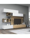 Parete attrezzata 260 cm Tronador colore bianco rovere sorrento