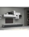 Parete attrezzata 260 cm Tromen colore rovere grigio