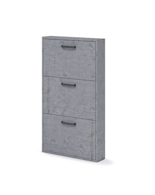 Scarpiera 3 ante slim salvaspazio 108x65x15 Serena colore cemento