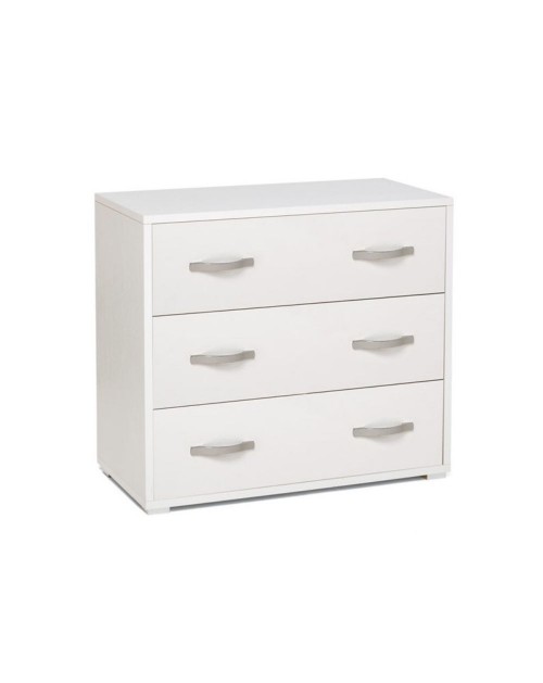 Comò 3 cassetti colore bianco frassinato